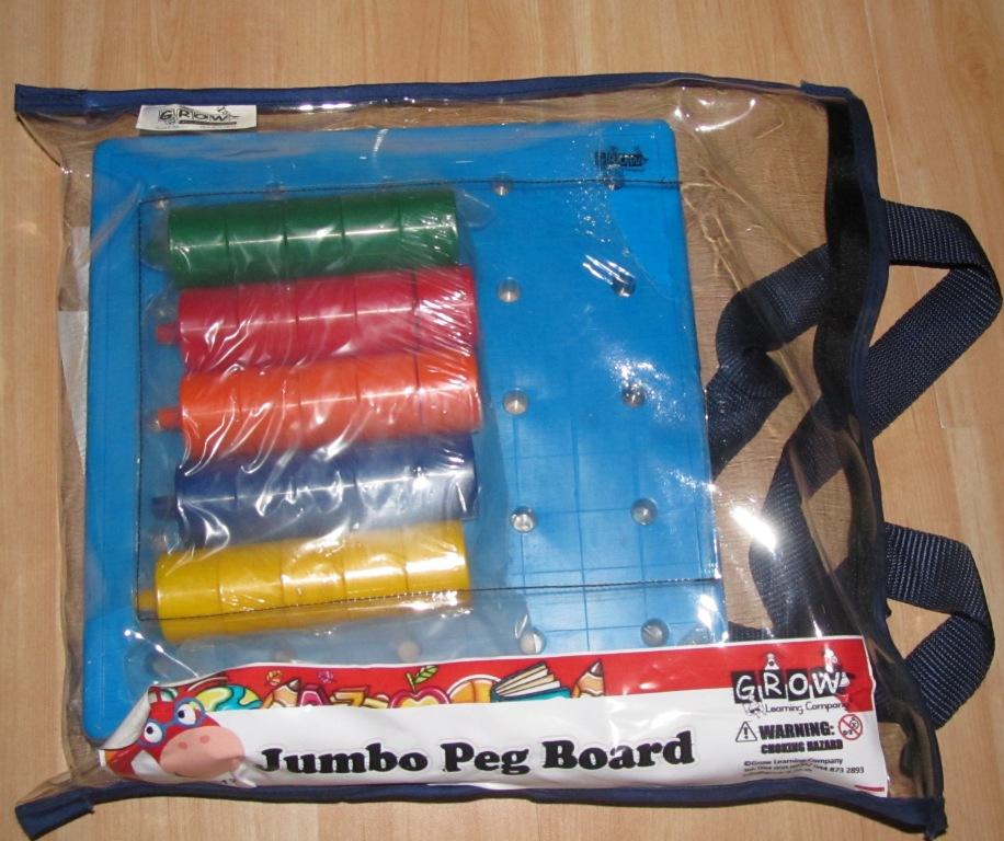 Jumbo Peg Board Set with Activity Cards - Image 2