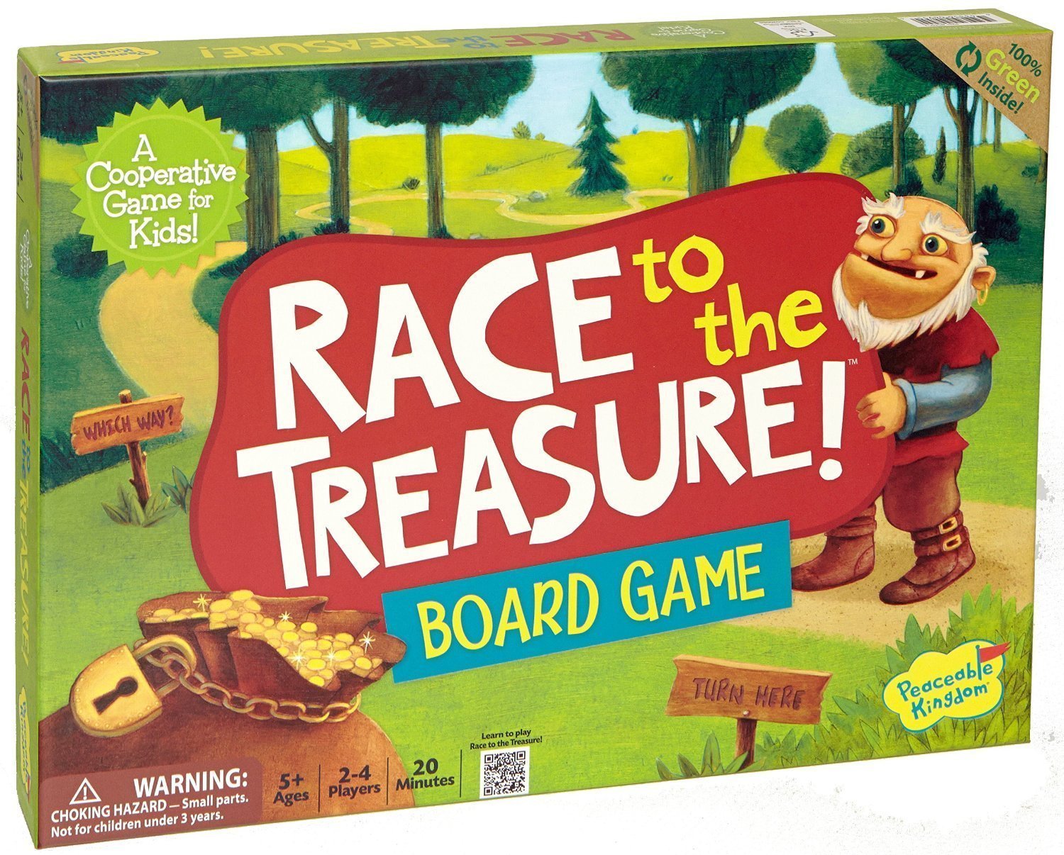 Peaceable Kingdom Race to the Treasure! Award Winning Beat the Ogre Cooperative Board Game for Kids