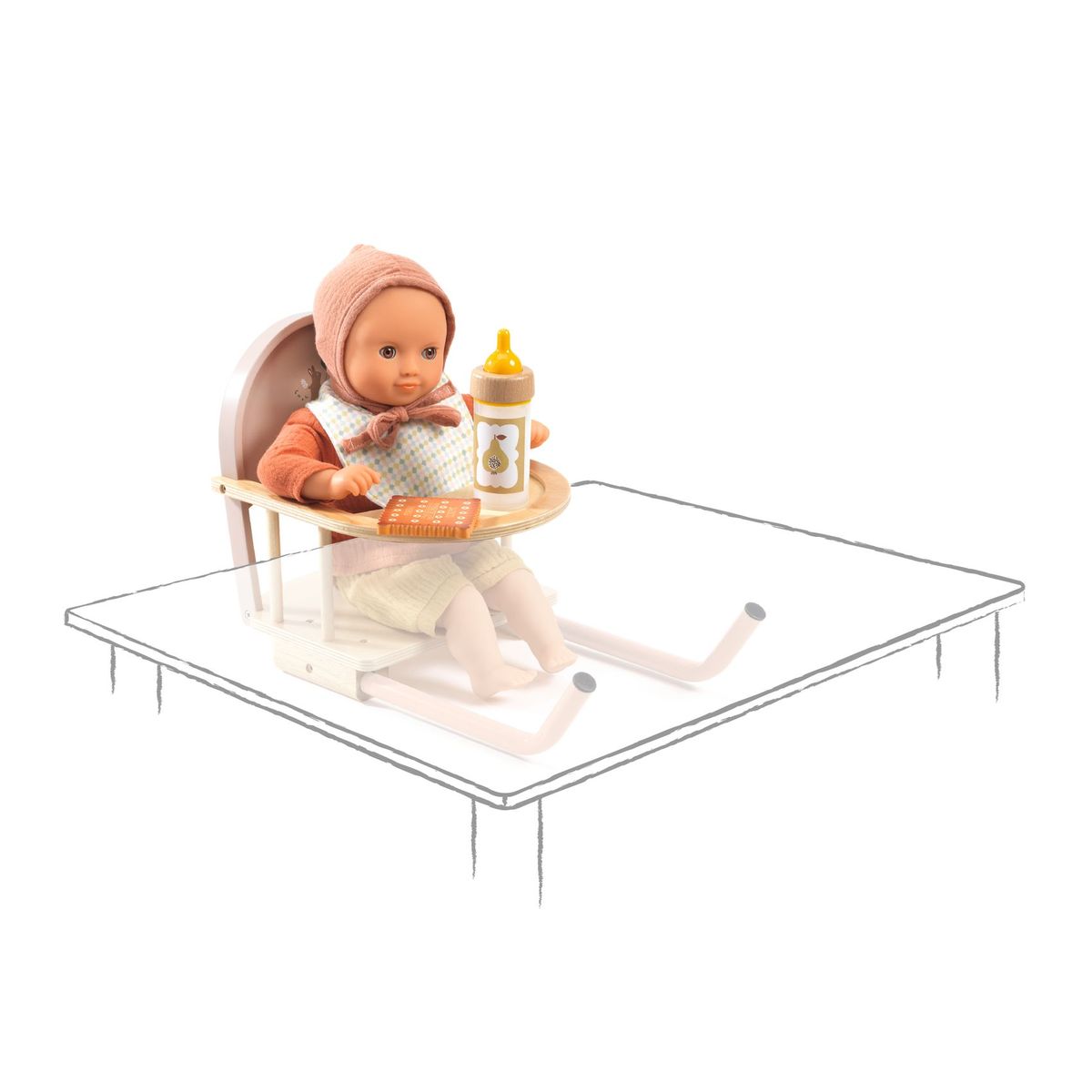 Djeco Pomea Dolls Collection - Table Seat - Image 4