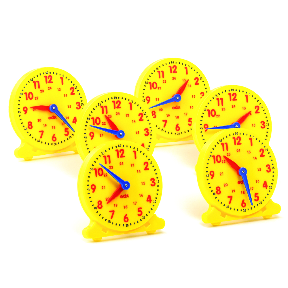 EDX Education – Clock – Geared – 24Hr Student – 10cm – 6pcs