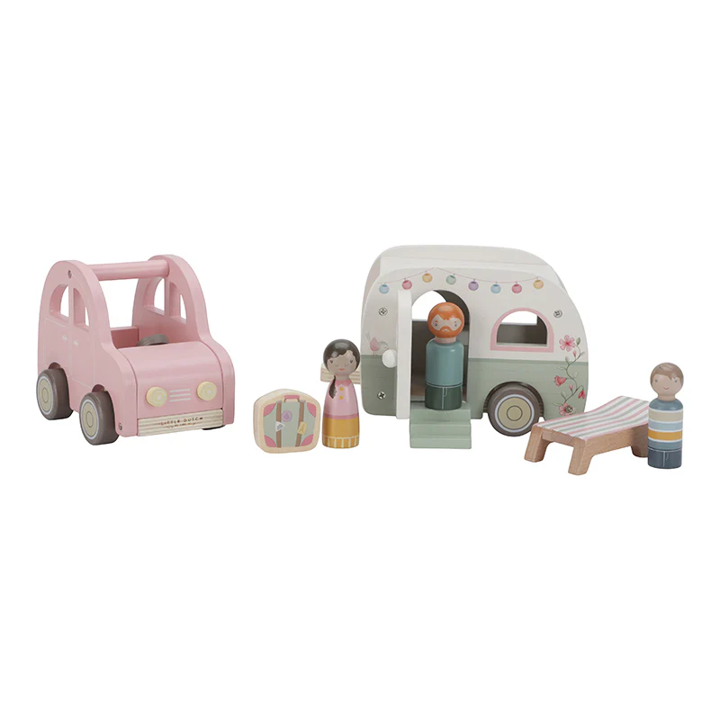 Little Dutch Car with Caravan (10 Pieces)