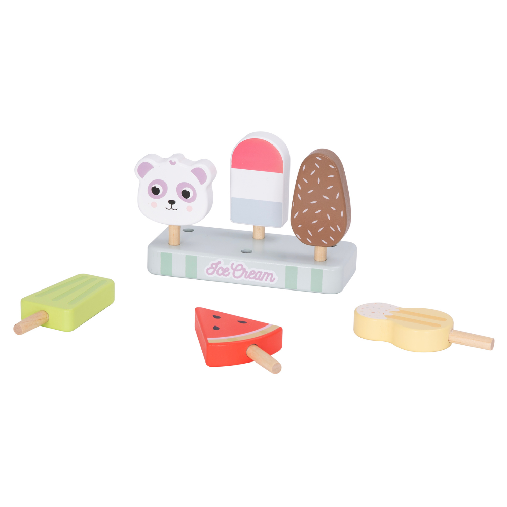 Hi Pando – Pretend & Play Wooden Ice Cream Set – 7pcs - Image 4
