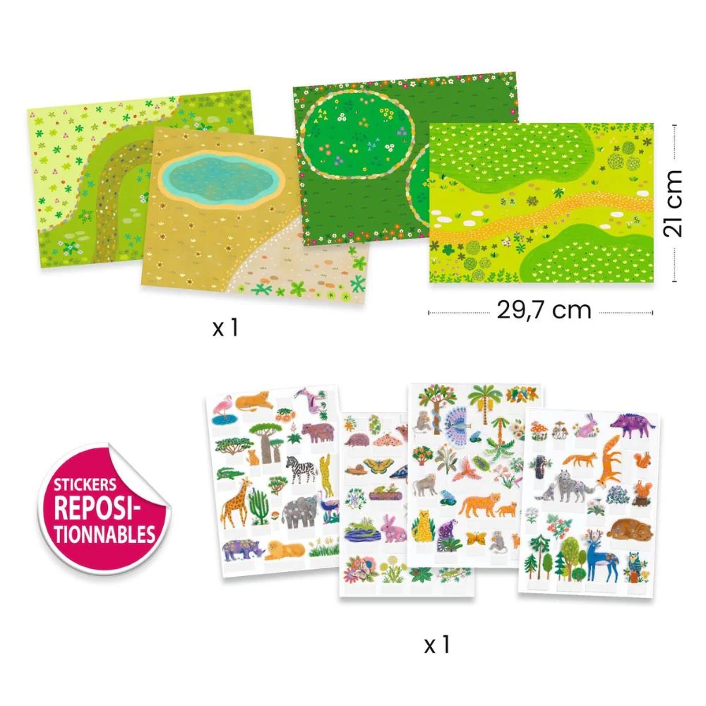 Djeco Lift-Up Stickers - Animals - Image 3