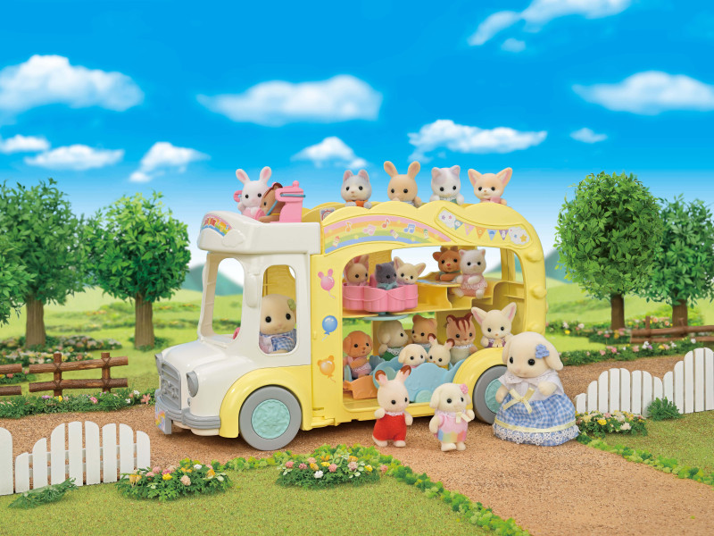 Sylvanian Families Rainbow Fun Nursery Bus - Image 2