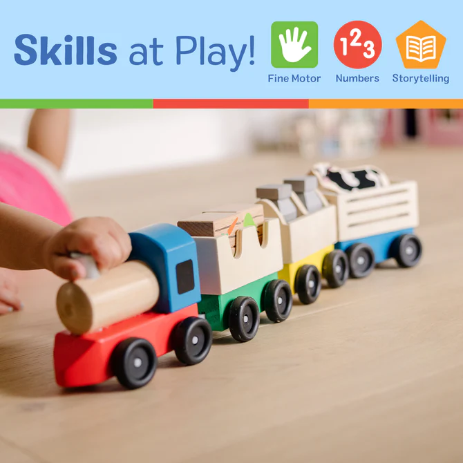 Melissa & Doug Wooden Farm Train - Image 4