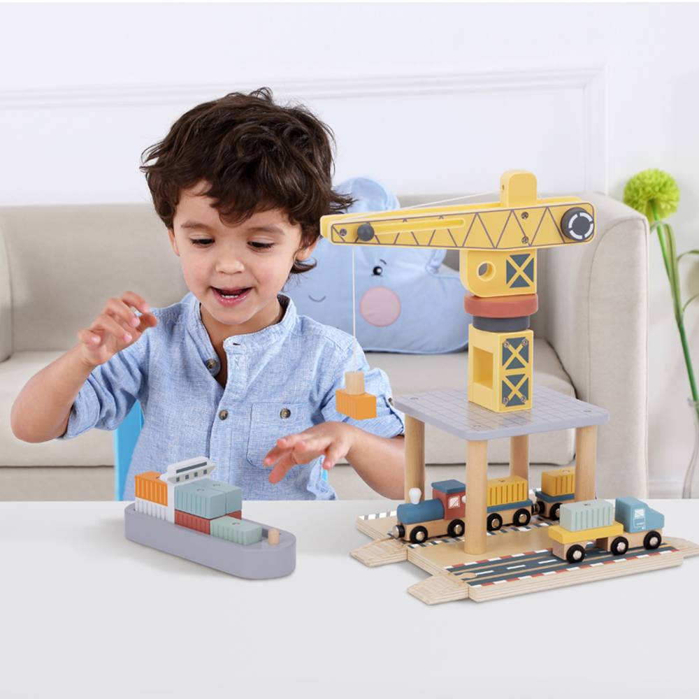 TookyToy – Port Crane Set (24 Pieces) - Image 2