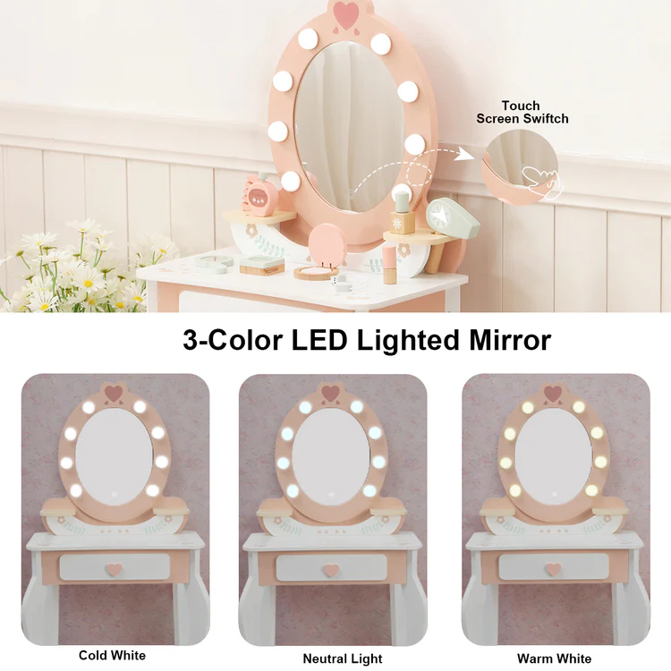 TookyToy Dressing Table with Lights - Image 8