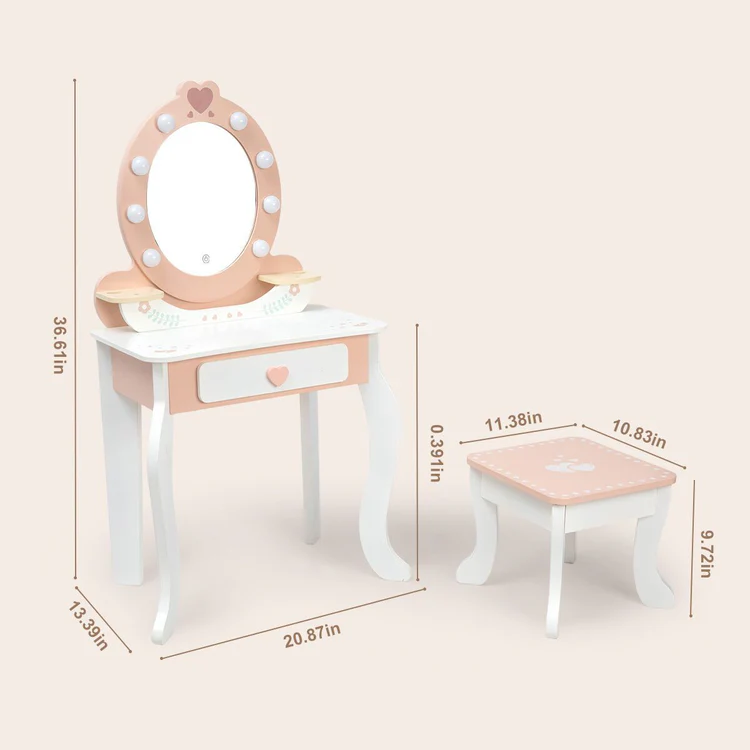 TookyToy Dressing Table with Lights - Image 10