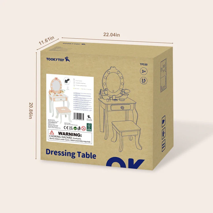 TookyToy Dressing Table with Lights - Image 9