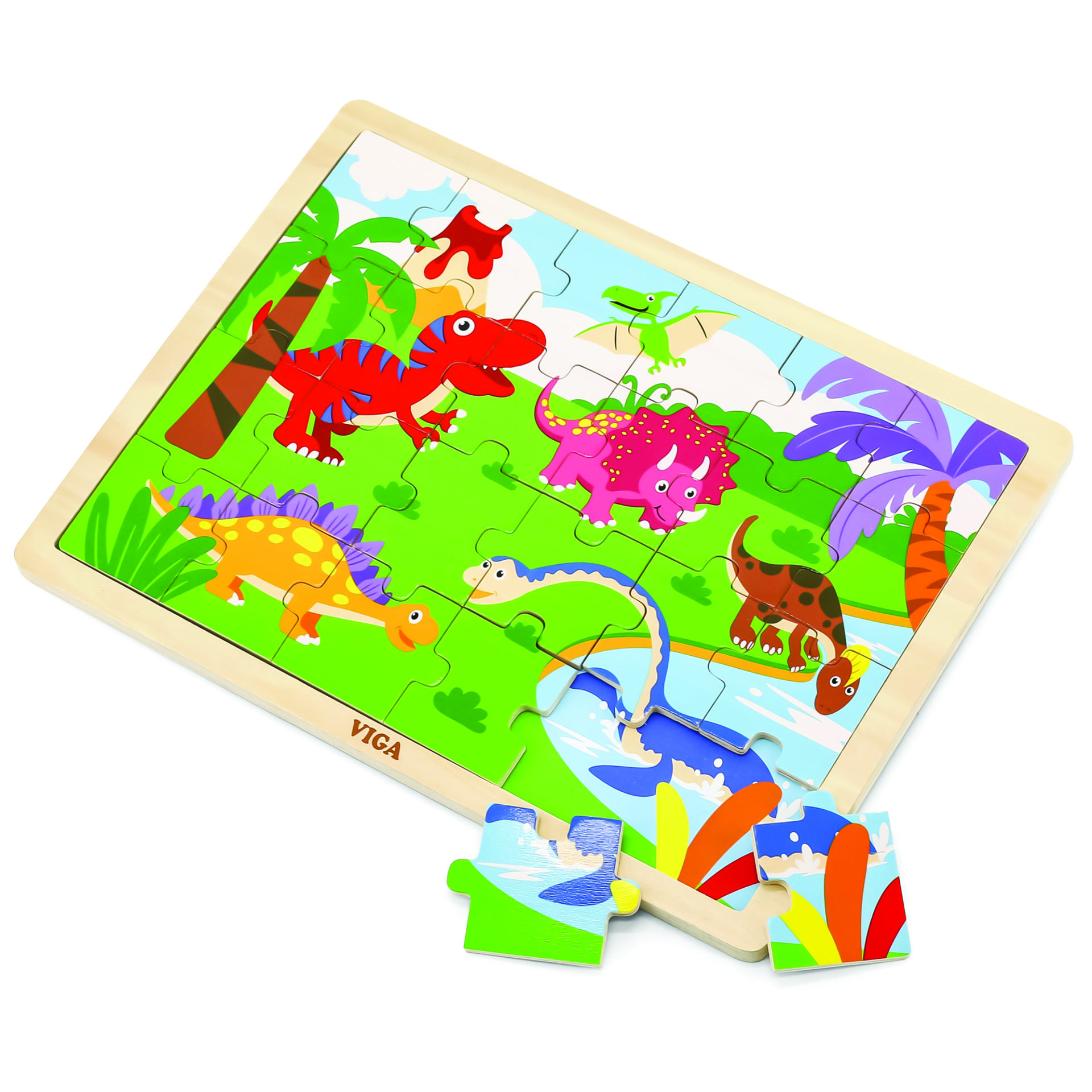 Wooden Puzzle - Dinosaurs (24 Pieces) - Image 2