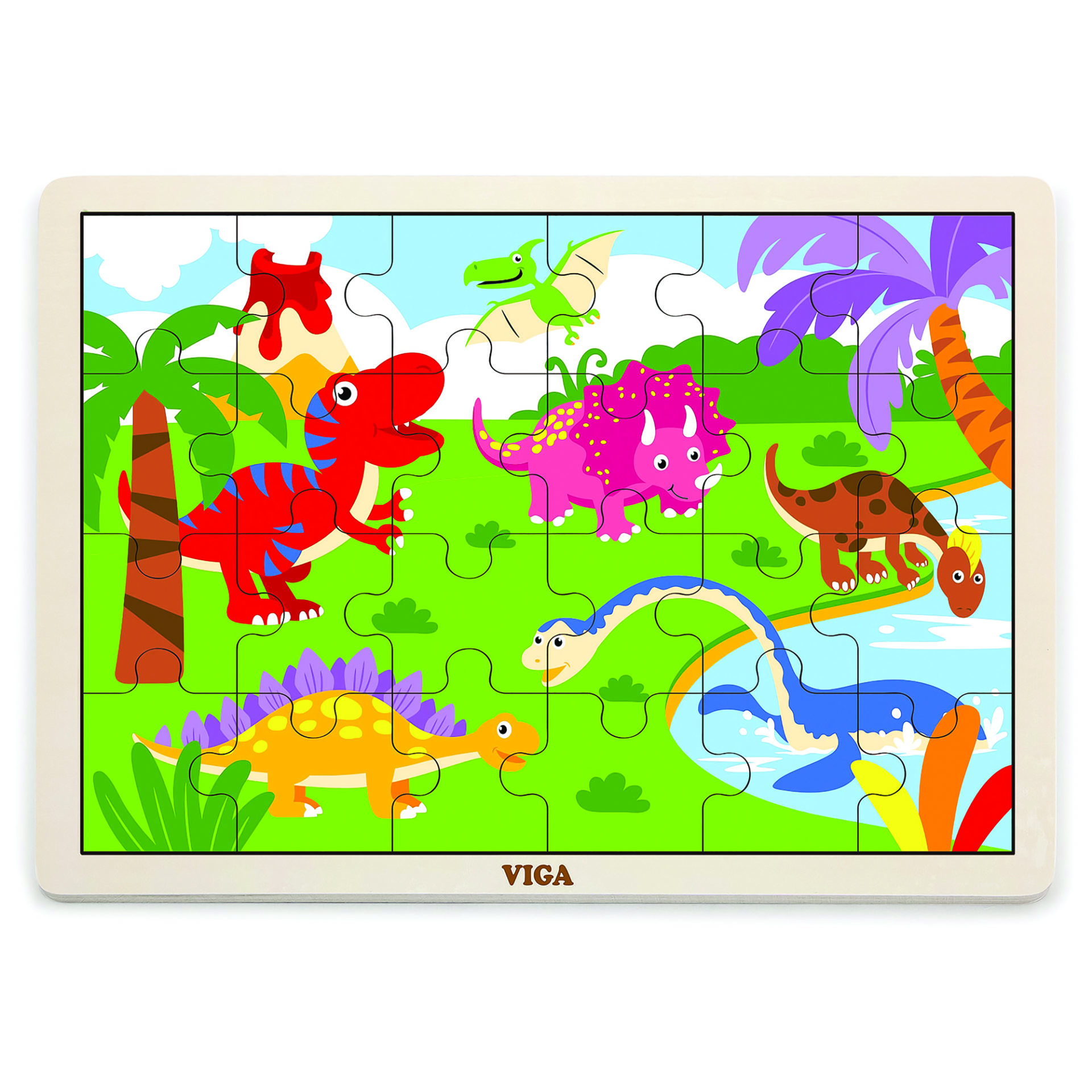 Wooden Puzzle - Dinosaurs (24 Pieces)
