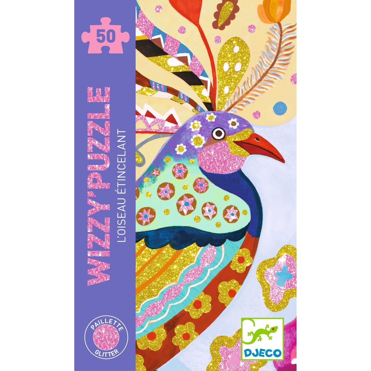 Djeco Wizzy Puzzle - Sparkling Bird (50 Pieces)