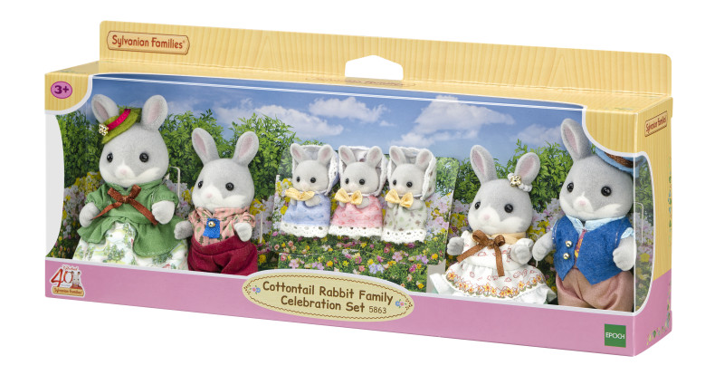 Sylvanian Families Cottontail Rabbit Family Celebration Set